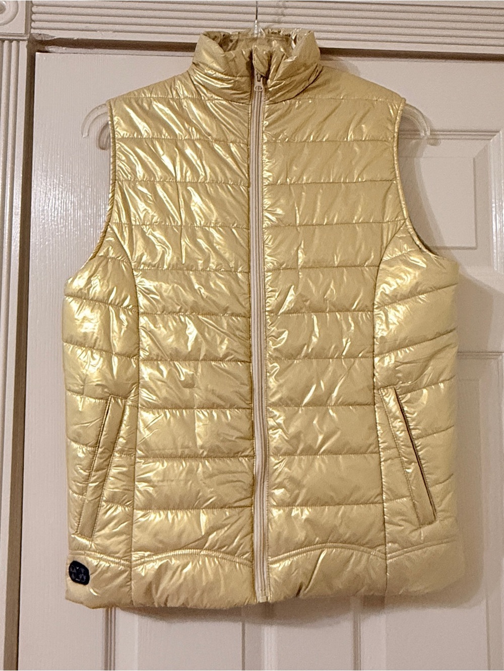 Gold Beige Quilted Heated Packable Vest